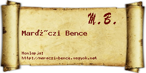 Maráczi Bence névjegykártya